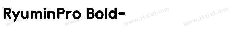 RyuminPro Bold字体转换